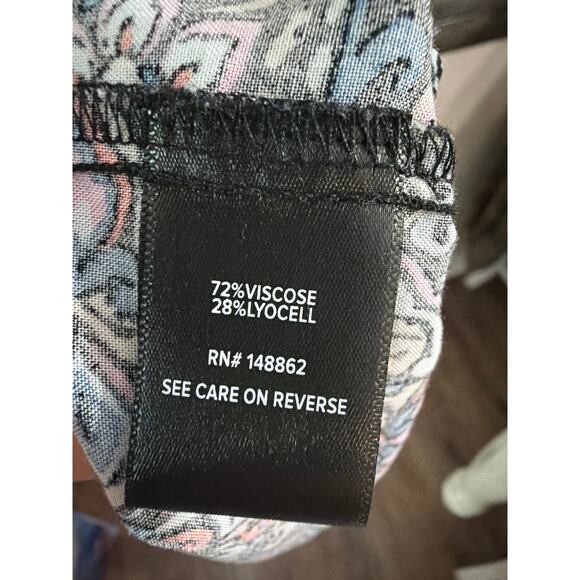 Torrid Women's Plus Size Medallion Black Tiered Trapeze Maxi Dress Size 4 4X - Picture 6 of 6